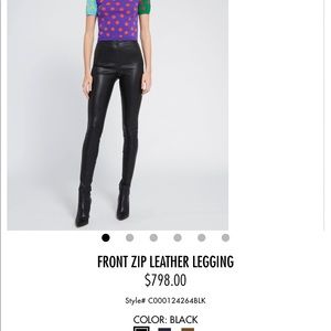 Alice and olivia leather pant